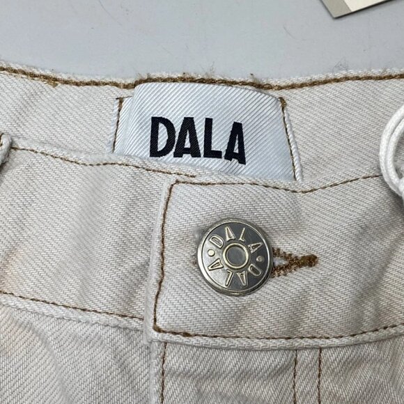 Dala Women's Alley Ankle Jeans Size 27 Off-White Fog – Mid Rise, Straight Leg - Picture 3 of 5